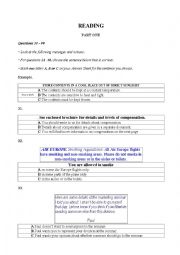 English Worksheet: business