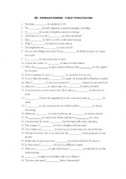 English Worksheet: future tenses