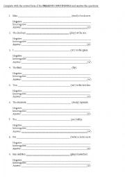 English Worksheet: Present Continuous