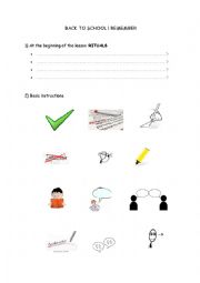 BACK TO SCHOOL worksheet