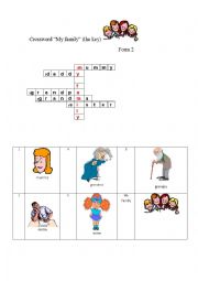 English Worksheet: crossword 