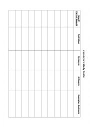 Vocabulary Organizer