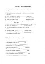 English Worksheet: Wish + past/would and TooxEnough