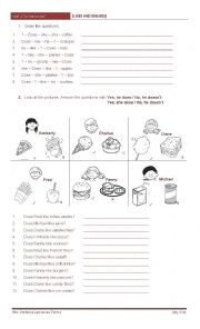 English Worksheet: Likes and dislikes questions
