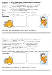 English Worksheet: Used to/ Would for past habits 