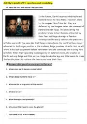 English Worksheet: WH- Questions