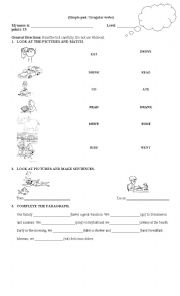 English Worksheet: simple past