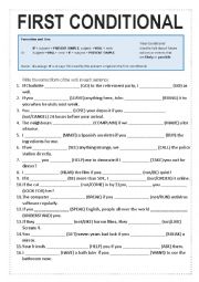 English Worksheet: First Conditional