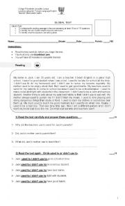 English Worksheet: Past simple and continous TEST