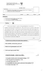 English Worksheet: Past simple and continous TEST