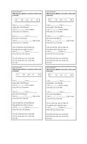 English Worksheet: I am sailing 