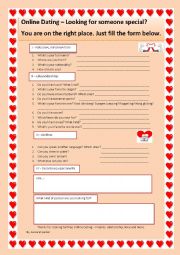 English Worksheet: OnLine Dating