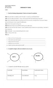 English Worksheet: ARTS AND THEIR INFLUENCE