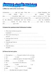 English Worksheet: Revision Present simple