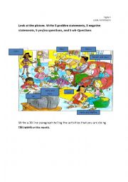 English Worksheet: Present continuous