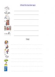 English Worksheet: Classroom English