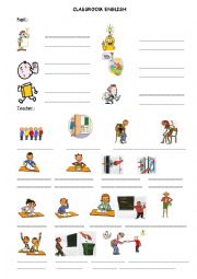 English Worksheet: Classroom English