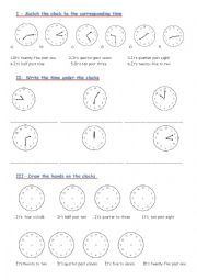 Worksheet on time