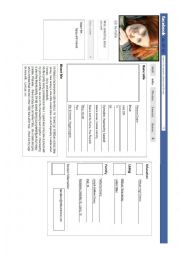 English Worksheet: Facebook profile