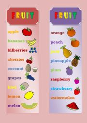 fruit bookmark