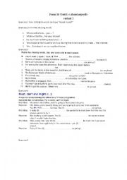 English Worksheet: Lexical grammar test