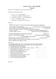 English Worksheet: lexical-grammar test