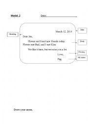 English Worksheet: Writing Grade 1 Sample 2