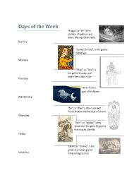 English Worksheet: Days of the Week