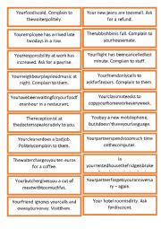 English Worksheet: Complaints Role Play