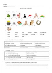 English Worksheet: Superstitions