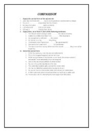 English Worksheet: Comparison