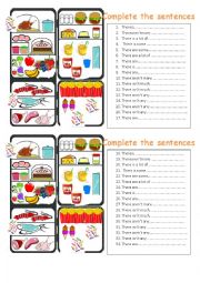 English Worksheet: some any much many a lot of 