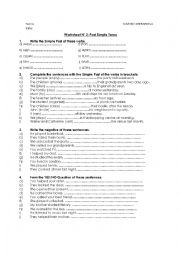 English Worksheet: Past Simple 