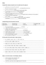 English Worksheet: future mix