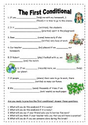 English Worksheet: The First Conditional