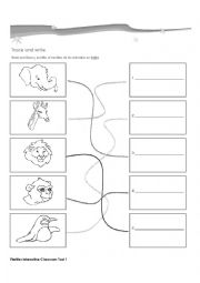 English Worksheet: animals