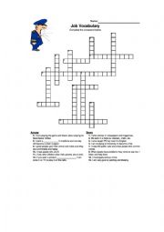 Job Vocabulary Crossword