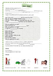 English Worksheet: Song - Rude (Magic!)