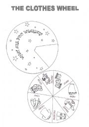 English Worksheet: Clothes wheel