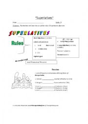 English Worksheet: superlatives