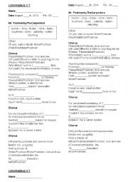 English Worksheet: Mr Postman by The Carpenters