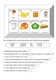 English Worksheet: FRUITS DESCRIPTION