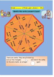 English Worksheet: regular and irregular verbs