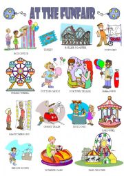 English Worksheet: At the Funfair - pictionary