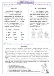 English Worksheet: Test  for young learners