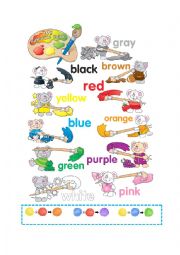 English Worksheet: FAVORITE COLORS