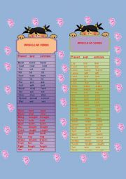 English Worksheet: irregular verbs 