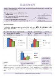 English Worksheet: Making a survey