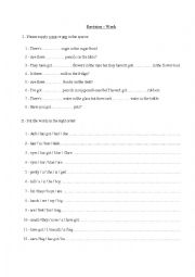 English Worksheet: some, any