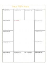 English Worksheet: textboxes or picture dictionary template